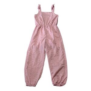 BCBG Kids dusty rose Girls eyelet Romper,  One Piece, 10